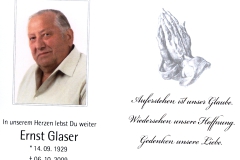 Ernst-Glaser-Sterbebildchen